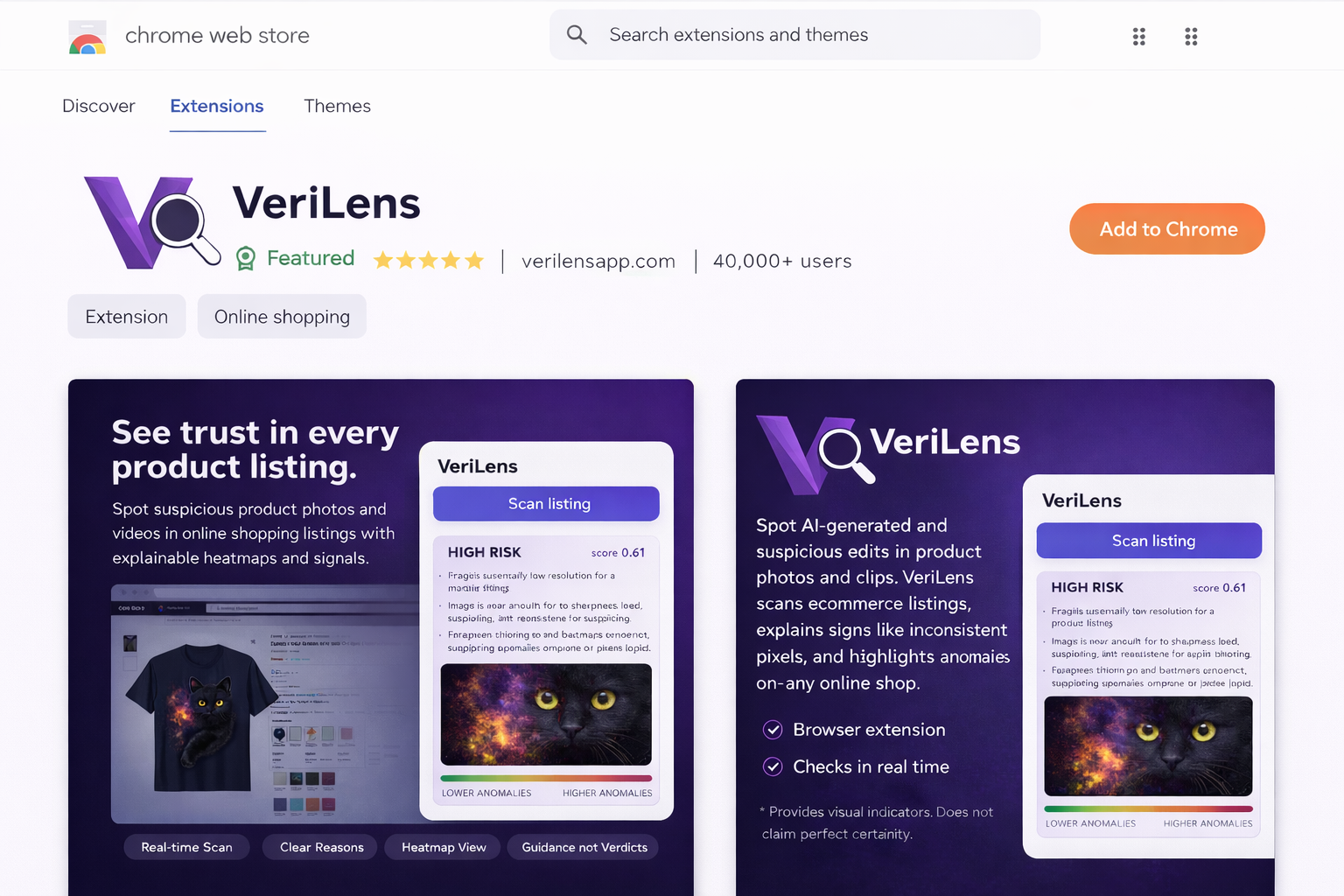 Chrome Web Store listing preview